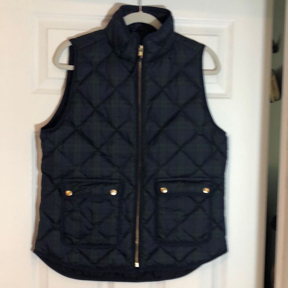 J Crew Black Watch vest